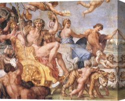 Carracci Canvas Paintings - Triumph of Bacchus and Ariadne [detail 1] by Annibale Carracci